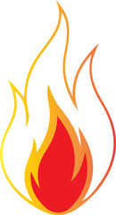 Fire Flame Icon – Burning Symbol Illustration