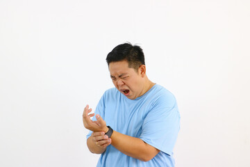 Man Experiencing very bad Wrist Pain A Closeup View