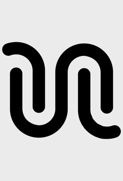 Minimalist modern double S letter monogram logo. Abstract parallel wave lines in a continuous loop. Stylish icon of two interlocking S shapes.