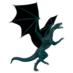 Fototapeta premium 3D Rendering Fairy Tale Dragon on White