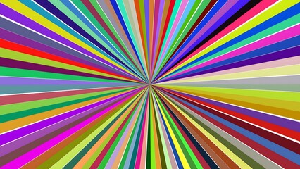 Vibrant Colorful Abstract Background with Radial Lines Bursting from the Center