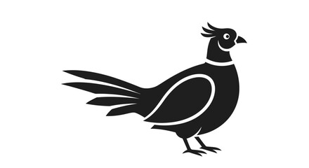 Obraz premium Sophisticated pheasant vector design with ornate details showcases elegant avian illustration for