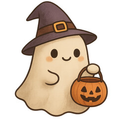 Little ghost put in hat