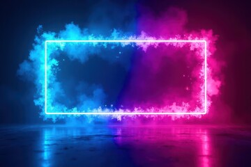 glowing neon frame