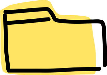 Simple folder icon representing document organization for digital or print branding.