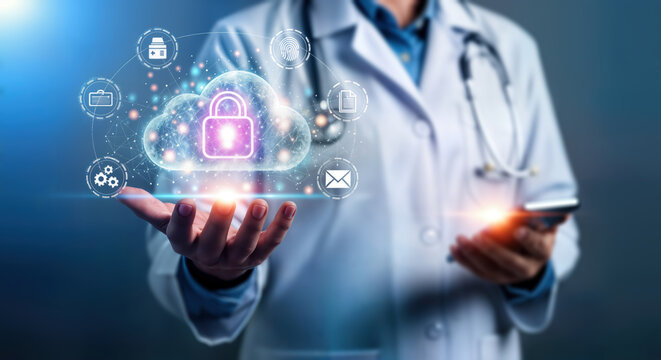 Medical data cloud security healthcare technology doctor digital health information protection system