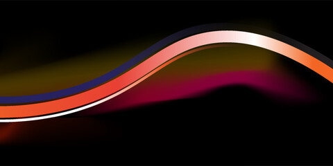 3d rendering abstract colorful curved lines smooth
