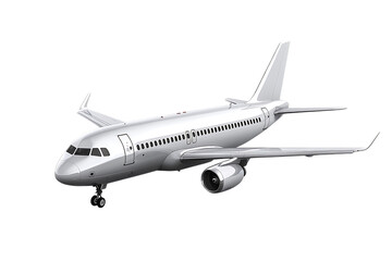 Obraz premium Modern passenger jet aircraft in flight against a dark background