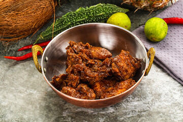 Indian cuisine - Vindaloo fish with spices