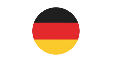 Fototapeta premium German flag stylized as a circular emblem, simple design for icons and representations of germany