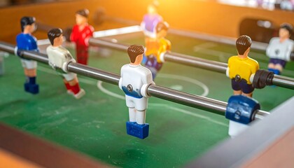 Fototapeta premium Table soccer players in action