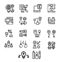 Line Art Icon (Creativity & Innovation) .