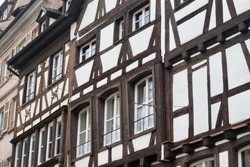 facade of an old timber-work house