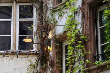 lamps and windows in the old house