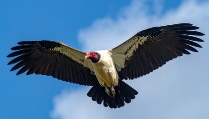 Bird in flight against a clear sky
