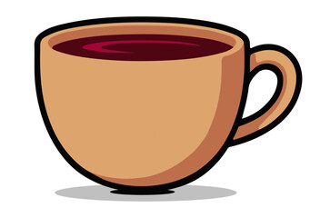 Cup of Coffee and Tea vector illustration isolated on white background, Coffee Cup and Tea Cup Vector
