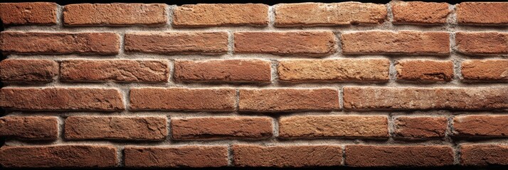 Obraz premium This rustic brick wall features a warm palette with varied shades of red and brown, highlighting the unique textures and patterns in each brick.