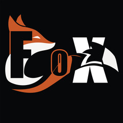vector illustration of fox logo