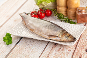 Raw whole salted herring fish