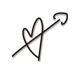 heart shaped with arrow