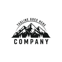 Mountain landscape company logo vector