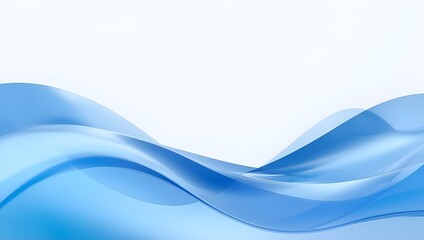 Fototapeta premium Blue Wave Abstract Background Design with Smooth Flowing Lines