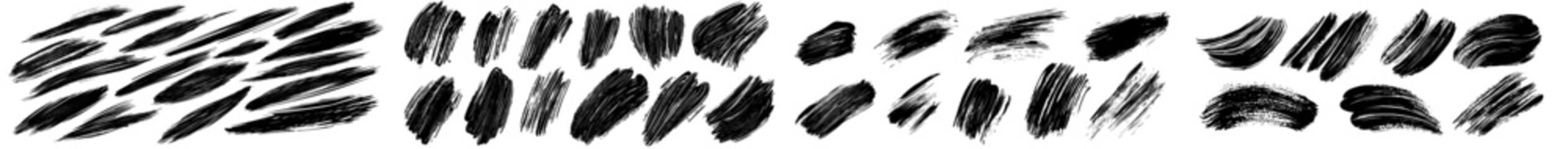 dark paint, brush strokes with ink set, grunge texture and dirty artistic design elements