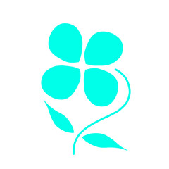 Flower Four petals clover illustration hand-drwan art