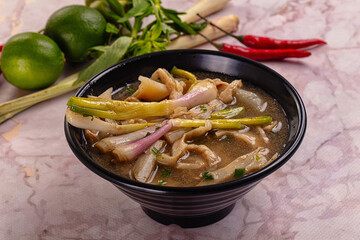Asian Bamboo shoots traditional soup