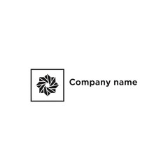 Company logo template with leaf design