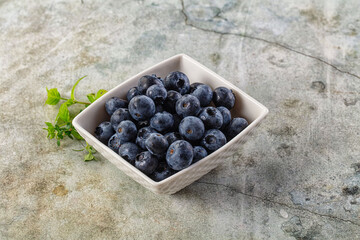 Sweet juicy ripe blueberry heap