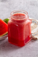 Watermelon sweet smoothie in the glass