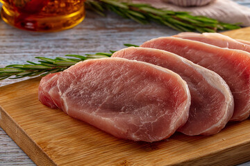 Raw pork carbonate for cooking