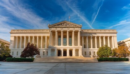 exterior of the national archives building located on the national mall in washington dc it is a museum where the us constitution bill of rights and declaration of independence are displayed