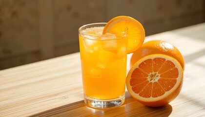 신선한 오렌지로 만든 쥬스