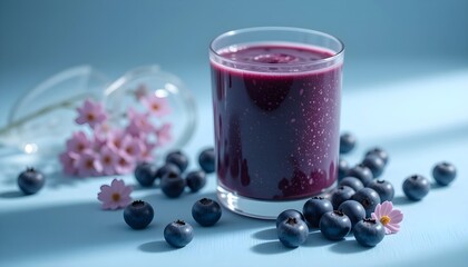 신선한 블루베리 쥬스