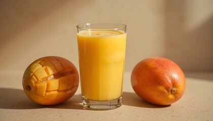 신선한 망고로 만든 쥬스