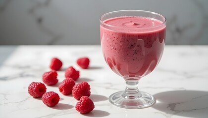 신선한 스트로베리로 만든 쉐이크