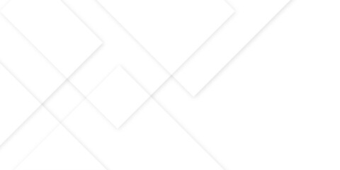 Abstract white background design with layers of textured white transparent material in triangle and squares shapes. White color technology concept geometric line vector white light grey background.