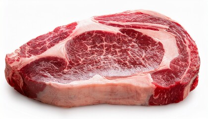 Fototapeta premium close up raw beef ribeye steak isolated