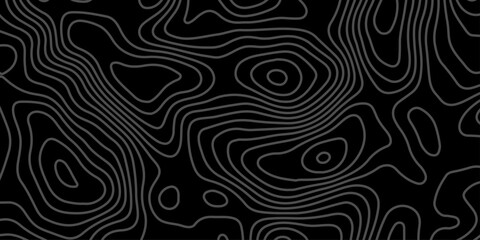 Minimal black background with abstract contour topographic lines, modern map-inspired design. Perfect for wallpapers, backgrounds, presentations, posters, web banners, and creative templates.