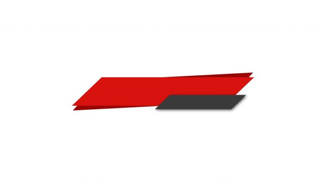 Geometric red banner for sleek lower third designs for video editing, presentations, and modern graphic overlays.