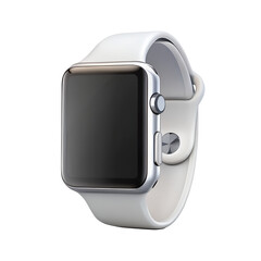 Digital watch on white background