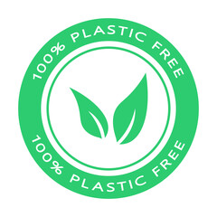 100% Plastic Free badge free icon