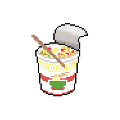 instant noodles cup pixel art