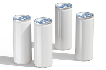 Realistic soda can white color isolated white background