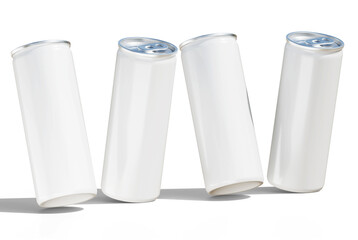 Realistic soda can white color isolated white background