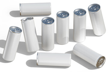 Realistic soda can white color isolated white background