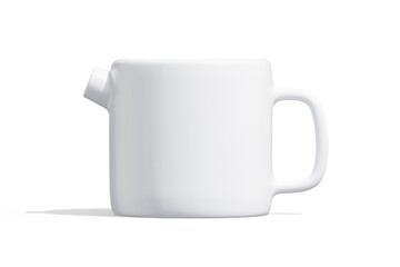 Realistic 3D Render cup white color isolated on white background (Manual Design)