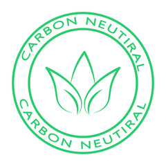 Carbon Neutral Badge Vector Icon